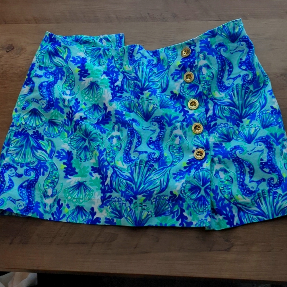 Lilly Pulitzer Sea Glass Mermaid Skort size 8